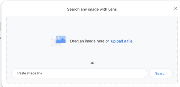 Searching with Google Lens on Chrome