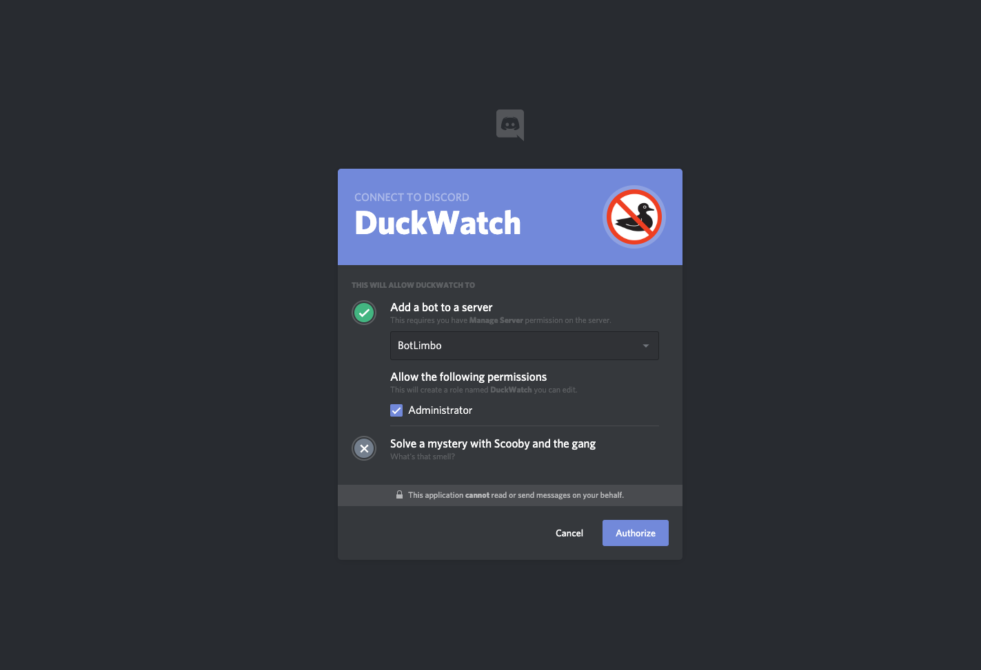 Authorize the discord bot on your server for it to appear as a new user.