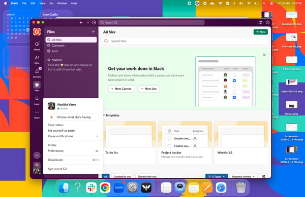 Slack status indicator