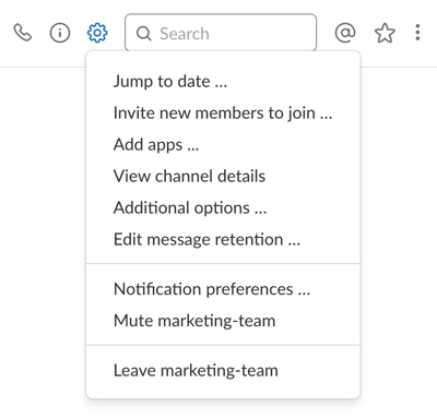 Slack-channel-options