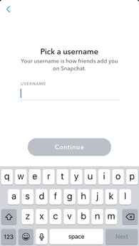 Snapchat username