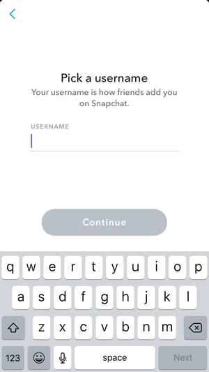 Snapchat username