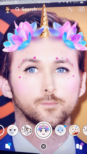 Ryan Gosling as a Unicorn fitler