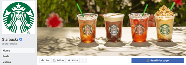 Starbucks Facebook page