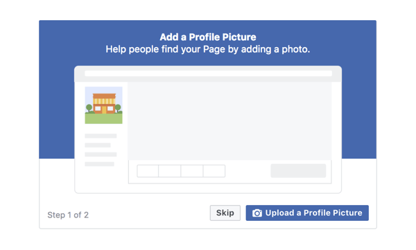 Adding a profile picture on Facebook business page