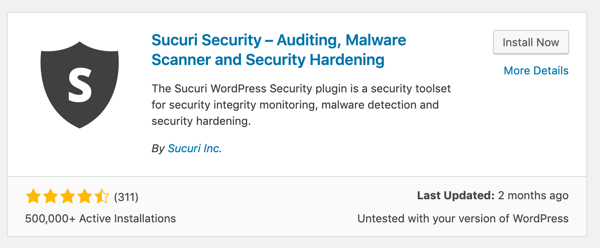 Sucuri Security WordPress plugin