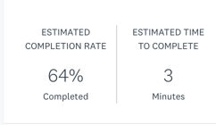 SurveyMonkey displays details on the Estimated Time to complete my survey
