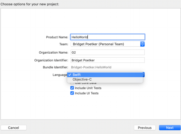 Swift programming in Xcode