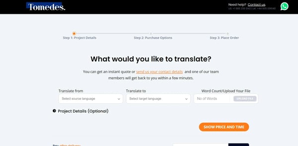 Tomedes Translation