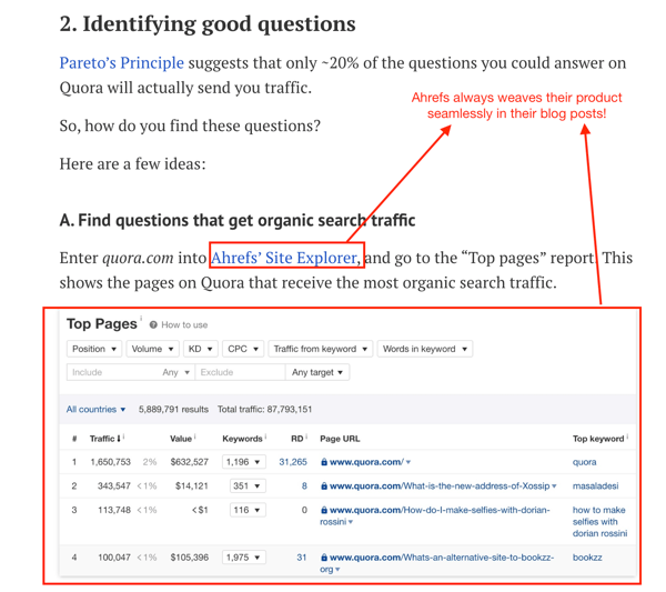 ahrefs in quora