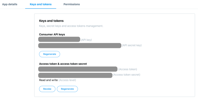 Twitter-API-keys