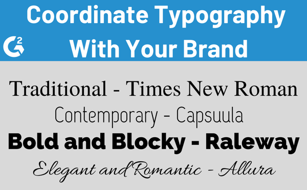 Coordinate Typography With Your Brand