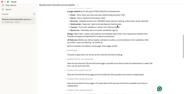 Using Claude code to revamp a website