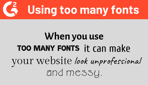 Limit the Use of Fonts