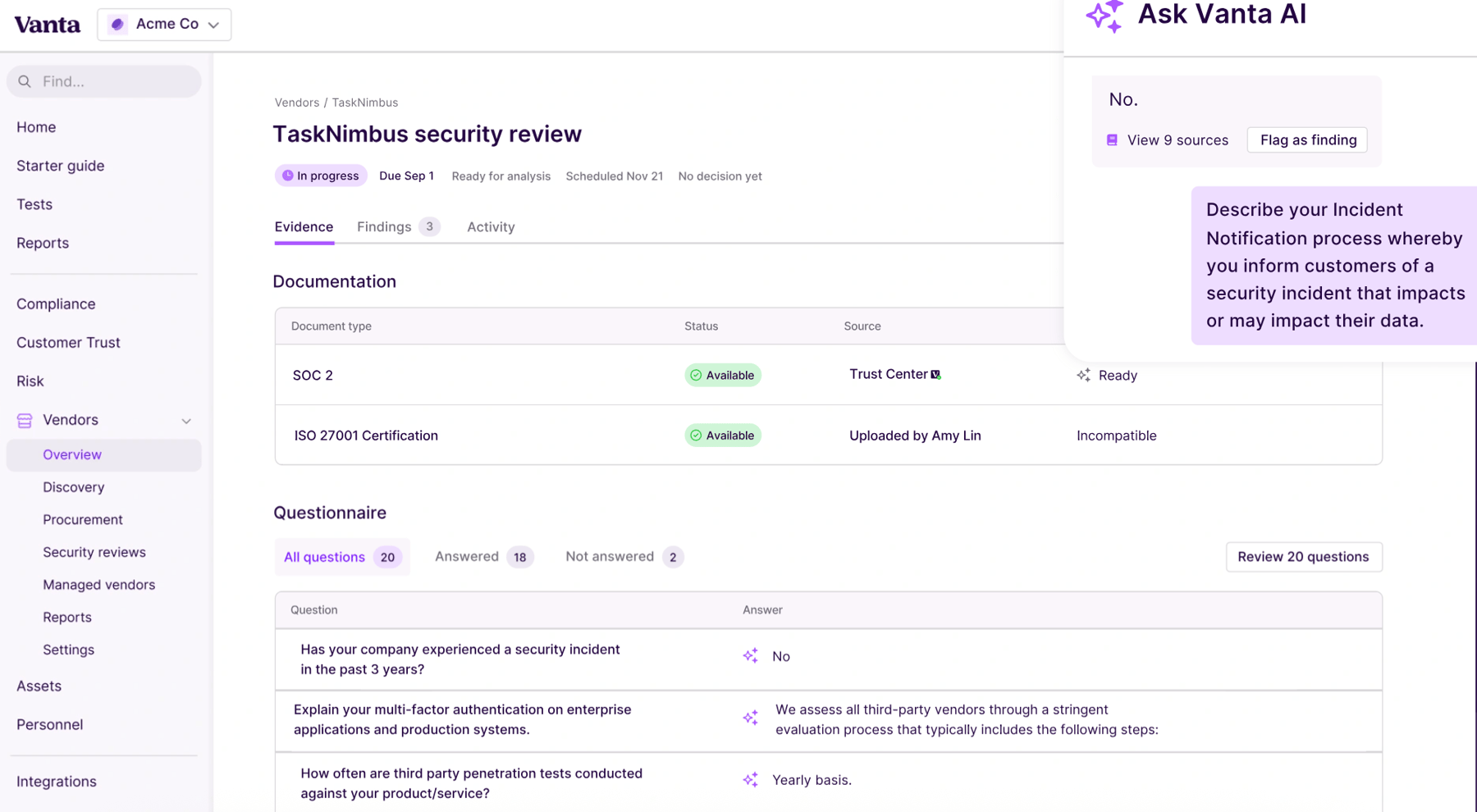 Vanta Risk Matrix My Evaluation of 6 Best Third-Party Risk Management Software