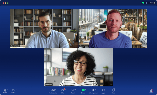 Video Conferencing interface for Zoom