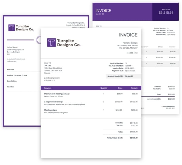 Wave Invoicing invoice template