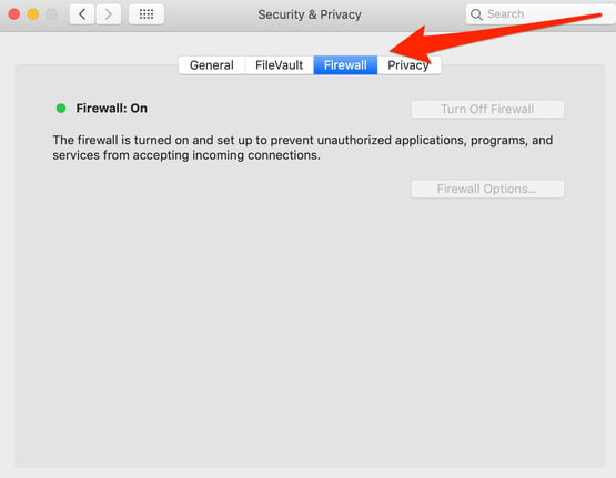 Firewall Settings on Mac