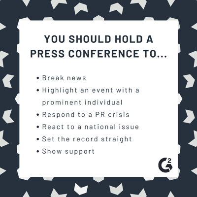 When you should hold a press conference
