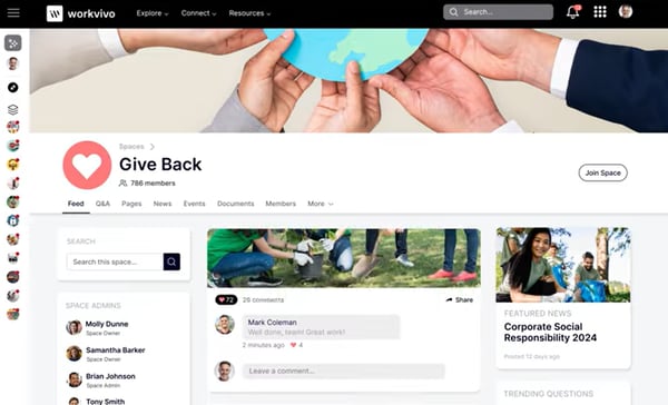 Workvivo UI
