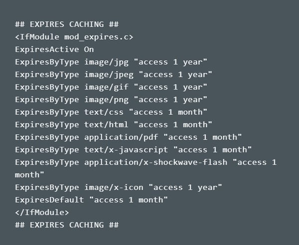 caching htaccess code