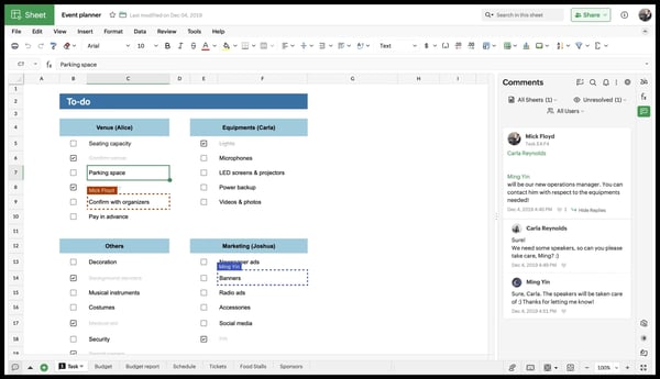 Zoho Sheet