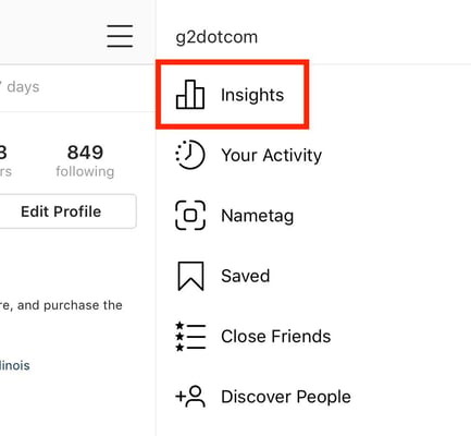 accessing instagram insights