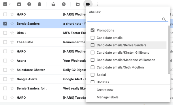 add more emails to the label