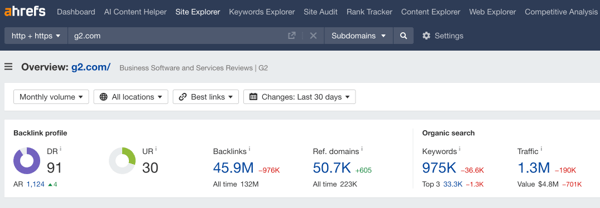 ahrefs site explorer feature