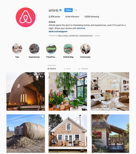 airbnb instagram
