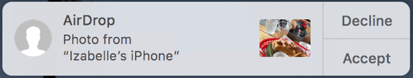 AirDrop mac accept or decline