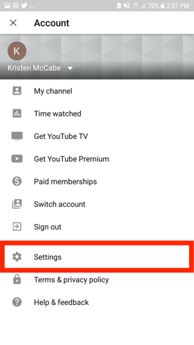 youtube dark mode android settings