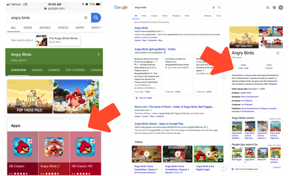 angry birds google app indexing