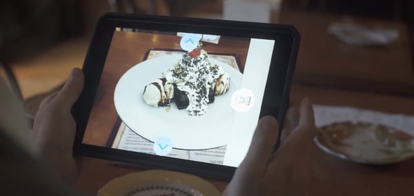 menu augmented reality example