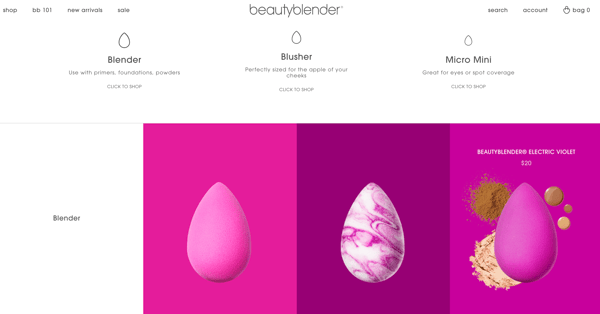 Beautyblender product page