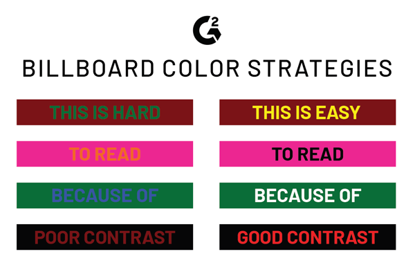 billboard design color contrast