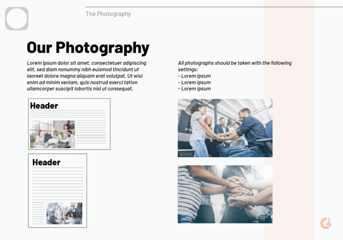 brand style guide photography