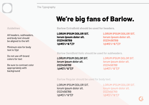 brand style guide typography