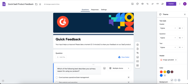 branding and customization in Google Forms