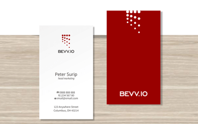 business card logo placement