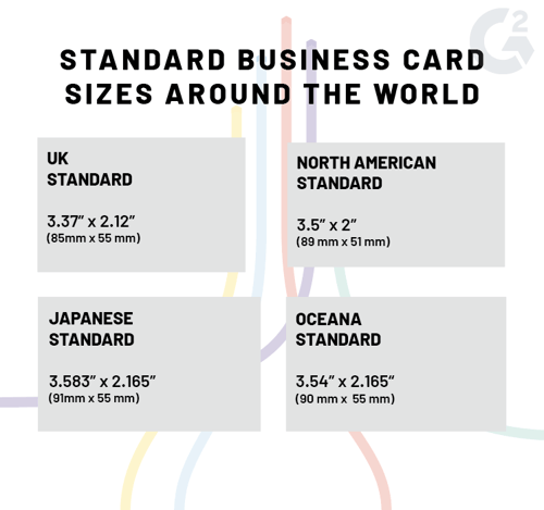 business card standard size