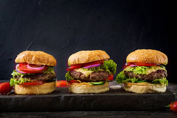 head-on angle example with burgers