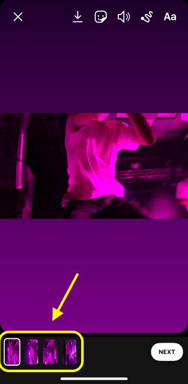 chopped video instagram stories