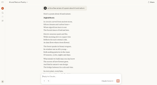claudes writing and creativity