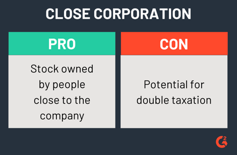 pros and cons of a close corporation