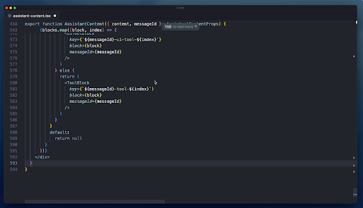 code generation using cursor