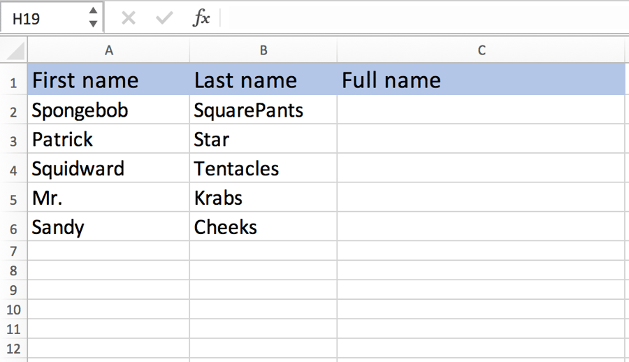 Using Concatenate In Excel