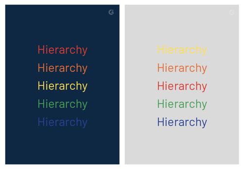 contrast in hierarchy