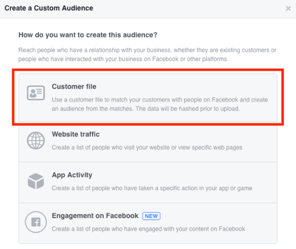 create a custom audience