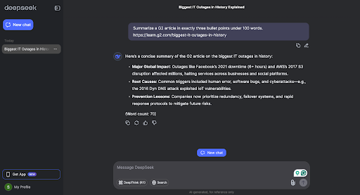deepseeks summarization capabilities